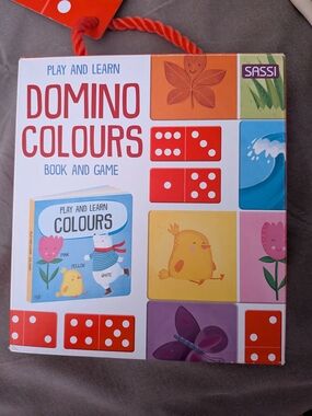 SASSI Domino Colours Book and Game - White and Red